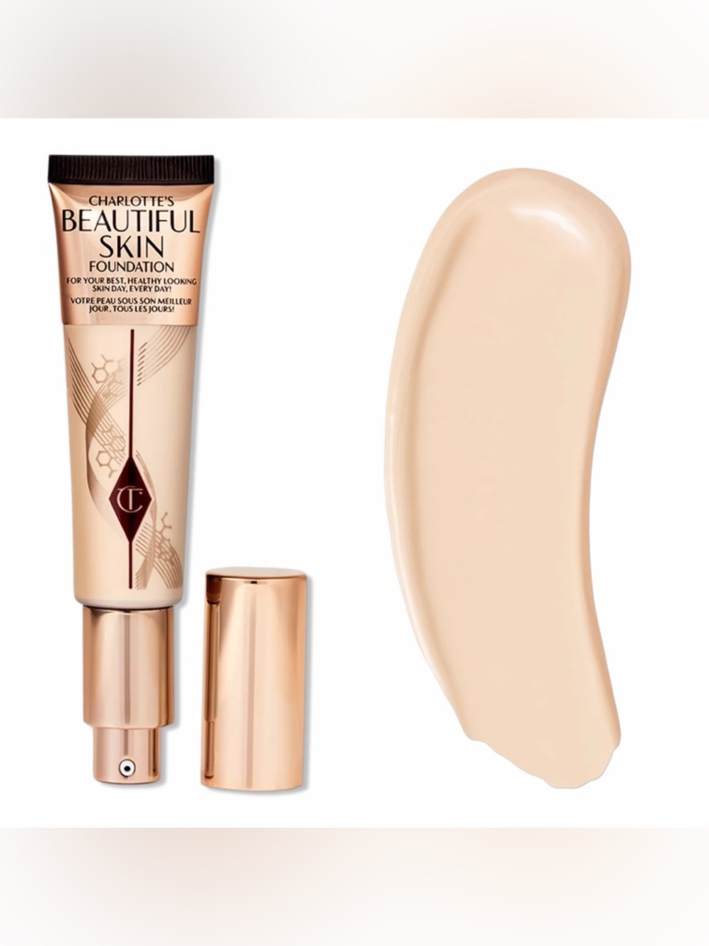 MSRP$52 | Charlotte Tilbury Beautiful Skin Foundation in the shade 1 Neutral